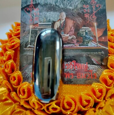#ad Leklai Kotipi Stone Pendant Black Super Power Heal Buddha Fire Amulet Protect $339.00