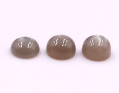 #ad 9x9 mm Moonstone Cabochon Round Moonstone Handmade Gemstone 3 Piece 9.70 Ct $9.99