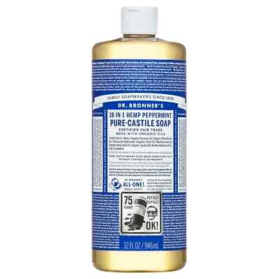 #ad Dr. Bronner#x27;s Pure Castile Liquid Soap – Peppermint – 32 oz $14.49