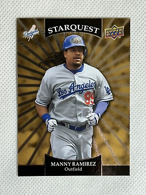#ad 2009 Upper Deck Star Quest Manny Ramirez SQ 21 Gold Rare Baseball Card Dodgers $2.69