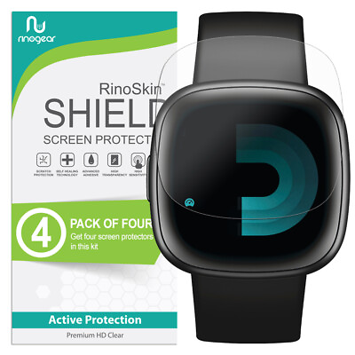 #ad 4 Pack Fitbit Versa 4 Screen Protector RinoGear $5.99