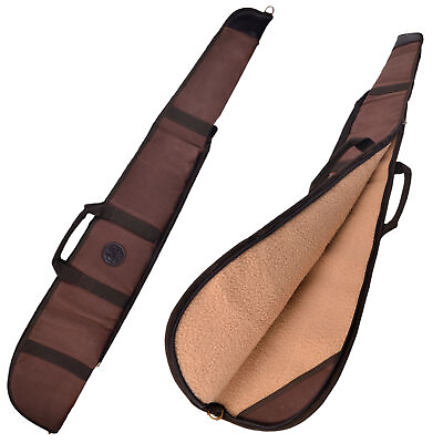 52inch Leather Canvas Scoped Rifle Shotgun Case Soft Carrying Bag Foldable USPS $68.00