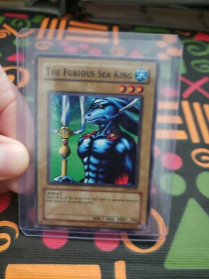 #ad Yugioh The Furious Sea King LOB 033 Common Unlimited Near Mint Never Played With $3.99