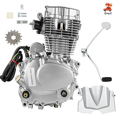 #ad #ad 200cc 250cc 4 stroke Vertical Motorcycle Engine 5 Speed Manual Transmission ATV $360.05