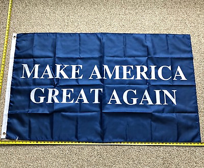 #ad Donald Trump Flag FREE SHIPPING MAGA BLUE 3x5 Foot Digital Print Banner New Flag $19.85