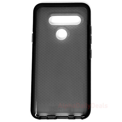 #ad Tech21 LG V40 ThinQ Slim Protective Case EvoCheck Smokey Black Clear $5.99