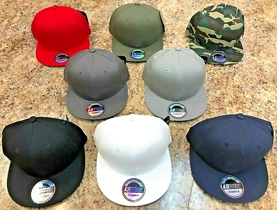 #ad Original Plain Snapbacks Hats Flat Bill Caps KBETHOS Solid Colors New Item $10.95