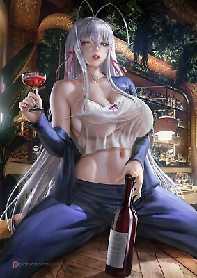 #ad Anime Highschool DxD Rossweisse Sexy Naked Manga Lady HD Print Canvas AI Poster $9.99