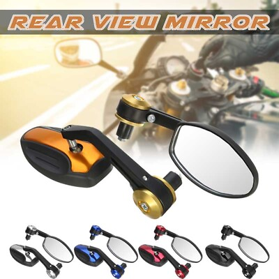 #ad Motorcycle Rearview Mirror 2 Pcs Set Multicolor $29.89