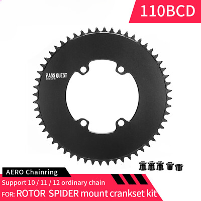 #ad 110BCD Round Road Bike Chain Crankshaft 110BCD 58T Narrow Wide Chainring $99.96