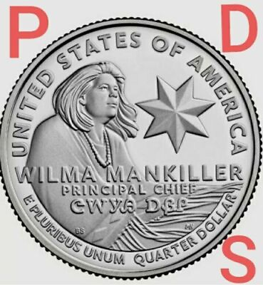 #ad 2022 Wilma Mankiller 3 Coin PDS Quarter Set Uncirculated w rare S business coin $4.95
