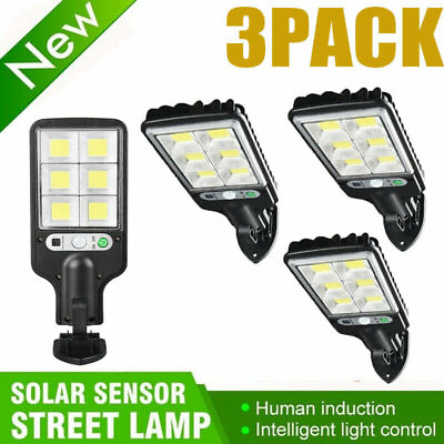 #ad 3PCS Outdoor Solar Wall Light LED Motion Sensor Bright Flood Street Lamp 3 Modes $17.80