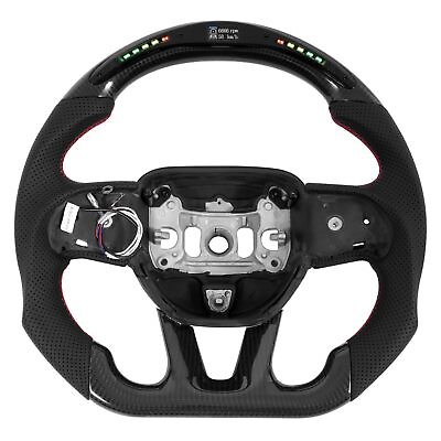 #ad Carbon Fiber LED Colorful Steering Wheel Fit 15 Dodge Hellcat Charger Durango $558.99