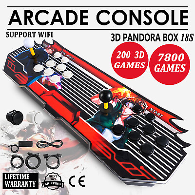 #ad 2023 WIFI Pandora Box 3D 8000 Games Retro Video Game Double Stick Arcade Console $127.90