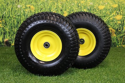 #ad Set of 2 15x6.00 6 Tires amp; Wheels 4 Ply for Lawn amp; Garden Mower Turf Tires .75 $71.99