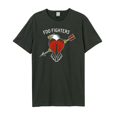 #ad Amplified Foo Fighters T Shirt Unisex Eagle Tattoo Music Tee Cotton Charcoal Top GBP 18.36