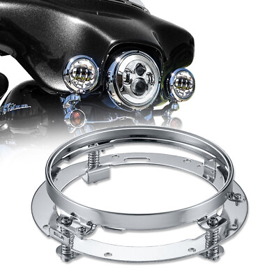Round 7quot; Inch LED Headlight Mounting Ring Bracket Adapter fit for Harley Touring $25.99