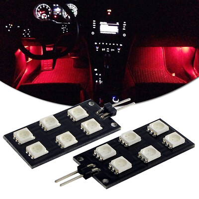 Error Free Red 6 SMD LED Plug In Panels Footwell Light Bulbs For 2008 2015 Audi $9.66