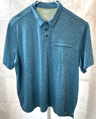 #ad Duluth Trading Shirt 3XL Men#x27;s Polo Blue Cooling Short Sleeve Mesh Relaxed Fit $24.97