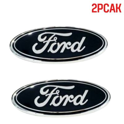 #ad #ad 2PCS Ford BLACKamp;SLIVER Oval Emblem 9 Inch Badge For Grille 2004 2014 $22.99