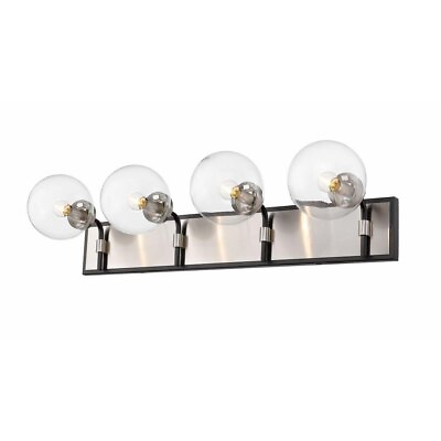 #ad 4 Light Vanity Light Fixture in Retro Style 33.25 Inches Wide by 7.75 Inches $232.95