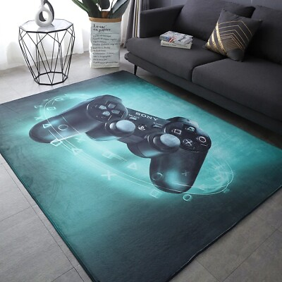 #ad 3D New Anime Carpet Gamer Controller Kids Play Area Rugs Child Game Floor Mat $42.12