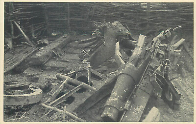 #ad World War 1914 1918 battlefield destroyed heavy cannon artillery $12.00