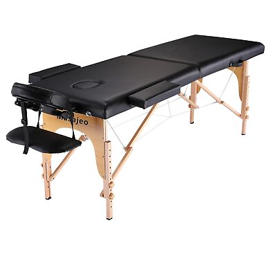#ad 28quot; Wide Massage Table Portable Tattoo Table Lash Bed Spa Bed Salon Table Hei... $248.04