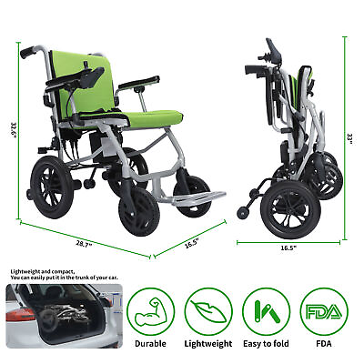 #ad Foldable Power Wheelchair Lightweight Electric Wheelchair Mobility Aid Motoriz8O $849.99
