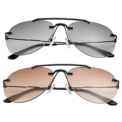 #ad 2 Pairs Classic Bifocal Outdoor Reading Glasses Sunglasses Comfortable Readers $17.09