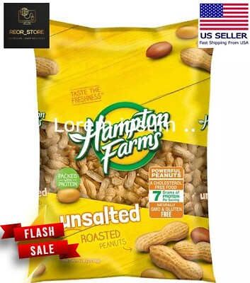 #ad Hampton Farms Unsalted In Shell Peanuts 5 Lbs. FREE SHIPPING $12.80