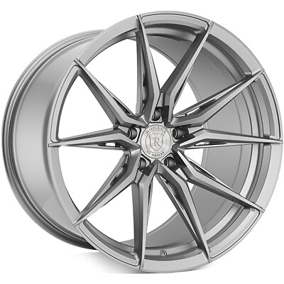 #ad 4ea 20quot; Staggered Rohana Wheels RFX13 Brushed Titanium Rims S10 $2560.00