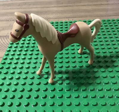 #ad VINTAGE LITTLE TIKES DOLLHOUSE STABLE BROWN HORSE $13.95