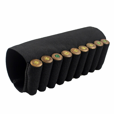 #ad US Buttstock Ammo Holder Rifle Cartridge Carrier Pouch Black $8.27