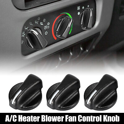 #ad 3pcs A C Heater Blower Fan Control Knob for Jeep Wrangler 95 05 05011218AC Black $22.94