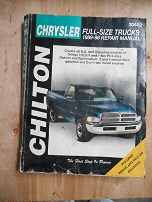 #ad Chrysler Full Size Trucks 1989 96 Chilton Total Car Care Series Manuals $11.33