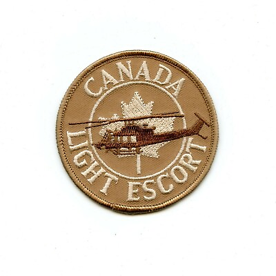 #ad RCAF CAF Canadian 408 427 439 Squadron Light Escort Tan Helicopter Crest Patch $10.00
