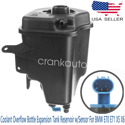 #ad Coolant Overflow Bottle Expansion Tank Reservoir w Sensor For BMW E70 E71 X5 X6 $33.99