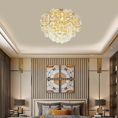 #ad Luxury Modern LED Crystal Ceiling Light Pendant Lamp Fixture Lighting Chandelier $62.98