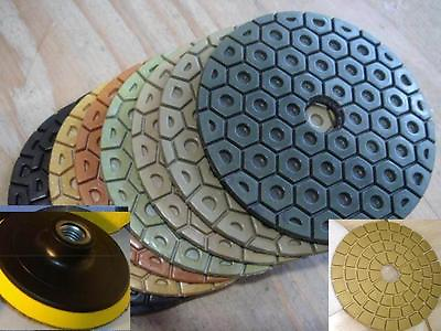 #ad 5quot; Wet Dry Diamond Polishing Pad Concrete Marble floor for Metabo Makita grinder $49.99