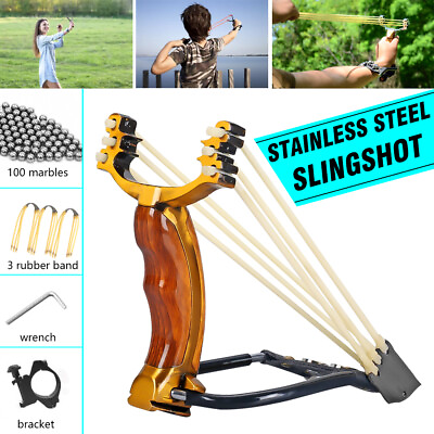 #ad Heavy Duty Hunting Slingshot Wrist West Kit Fit Adult Boys Teens Sports Outdoor $30.99