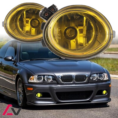 #ad For 2001 2003 M3 M5 01 05 BMW 3 Series E46 Fog Light Yellow Lens M Bumper Lamps $32.99