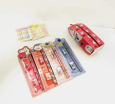 #ad Kawaii Milk Carton Pencil Case With 1 Random Stationery Package and Sticky Note $15.99