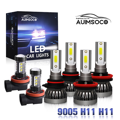#ad For Subaru Forester 2014 2018 6000K LED Headlight Hi Lo Beam Fog Light Bulbs Kit $36.99