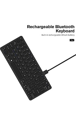 #ad Ultra Slim Rechargeable Bluetooth Wireless Keyboard for iPad Mac Computer PC $30.00