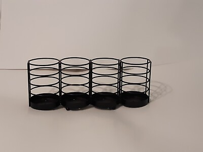 #ad Candle Holder Black Metal 4 Candle Table Top $4.80