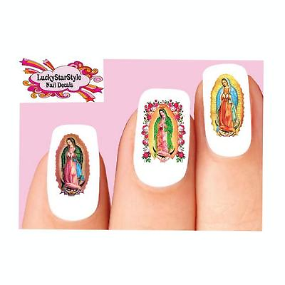 Waterslide Nail Decals Set of 20 The Virgin Mary Our Lady of Guadalupe Assorted $1.95