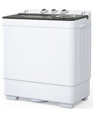 #ad 26lbs 420W Home Apartment Washing Machine Twin Tub Laundry Drain Pump Spin New $162.59