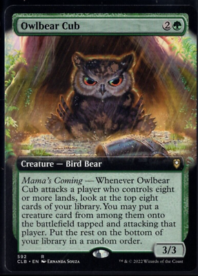#ad Owlbear Cub 592 Extended Art Rare Non Foil Baldur#x27;s Gate Magic TCG NM $1.49