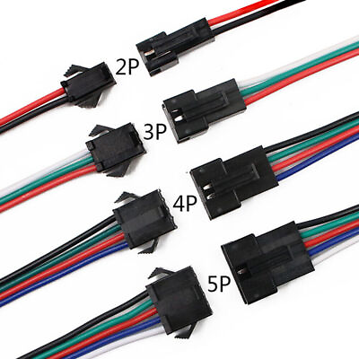 2pin 3pin 4pin 5pin Male Female Extension 22AWG LED Strip JST SM Plug Connector $5.70